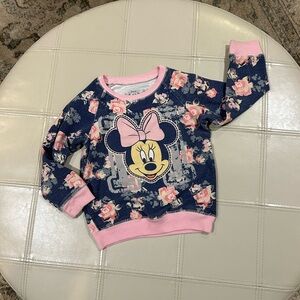 Disney Minnie Mouse Kids Sweatshirt - Navy and Pink